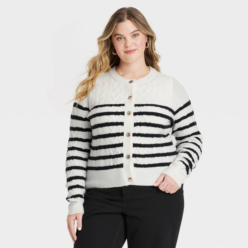 Women's Cashmere-Like Cable Stitch Cardigan - Universal Thread™ Product Image