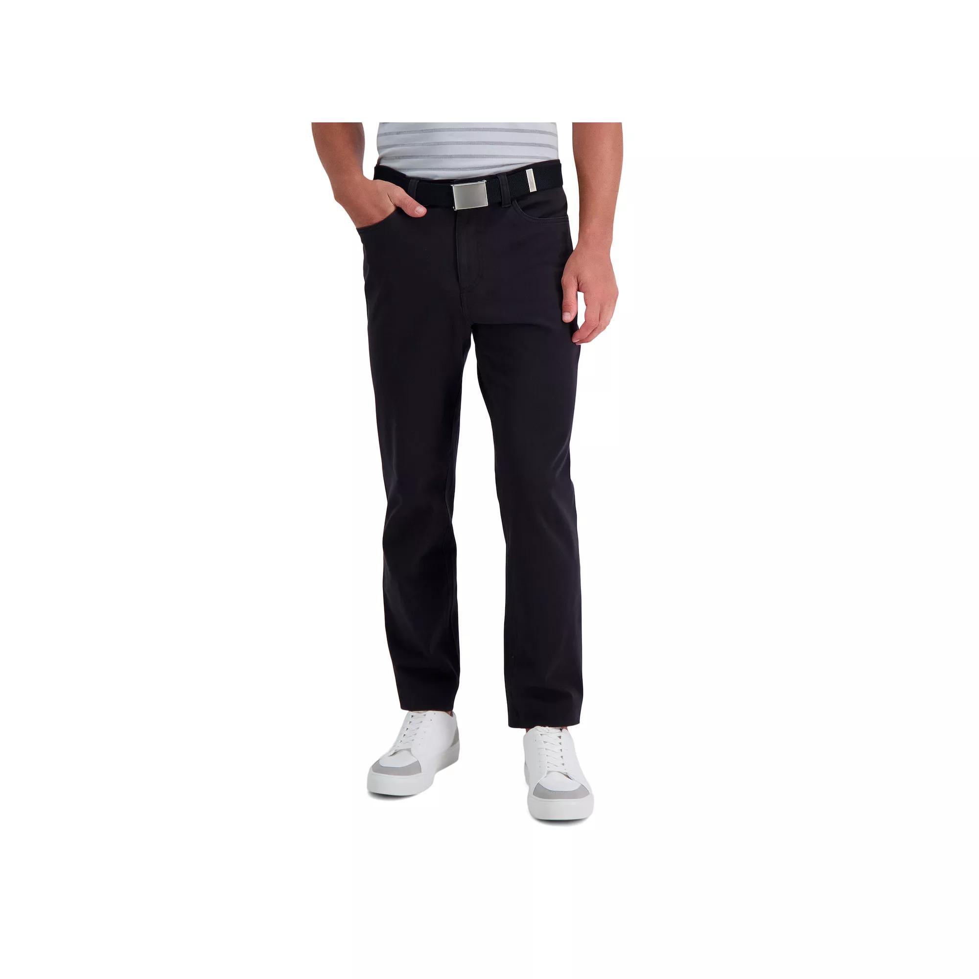 Mens Haggar The Active Series City Flex 5-Pocket Slim-Straight Pants Product Image