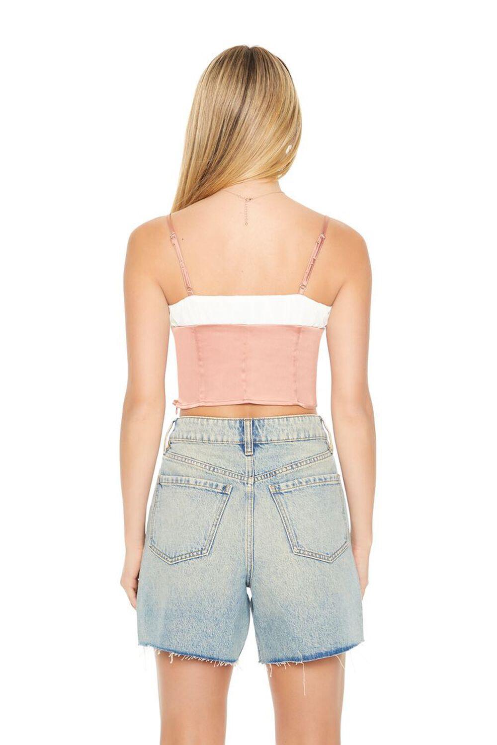 Cropped Satin Colorblock Cami | Forever 21 Product Image