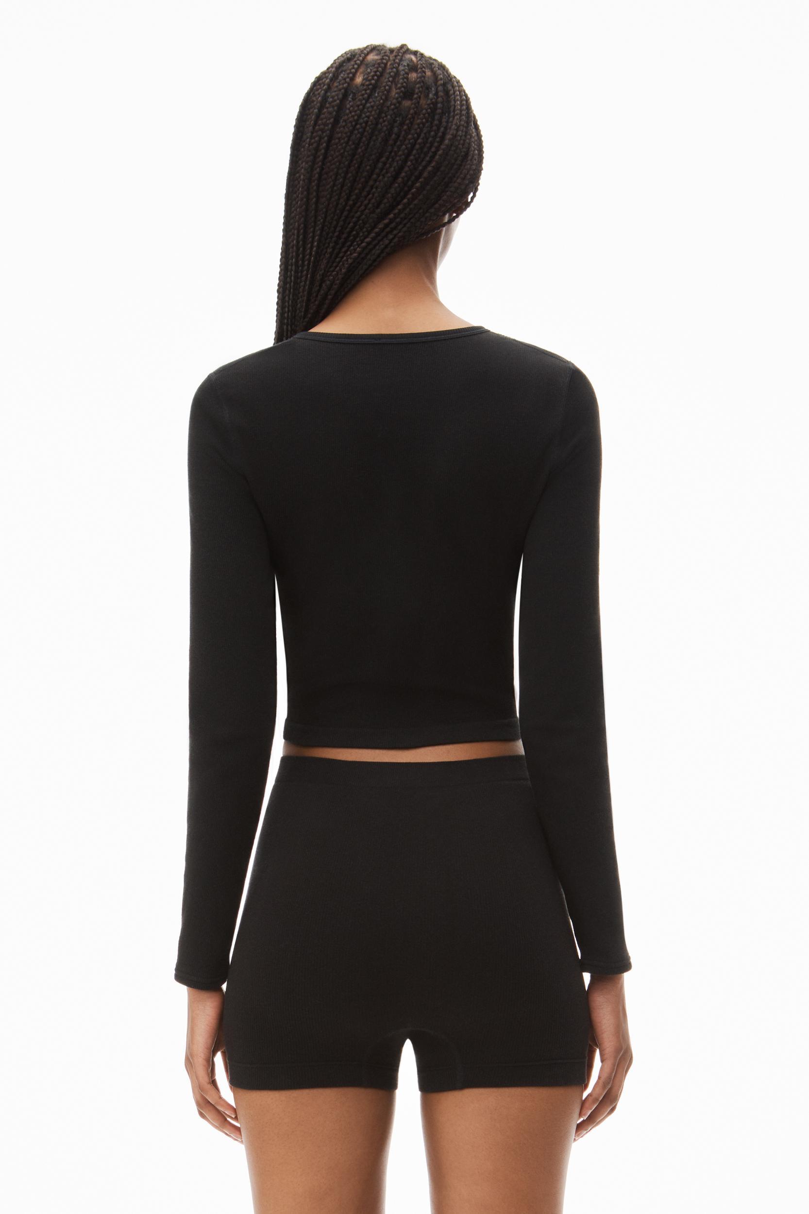 Crystal Hotfix Cropped Camisole In Waffle Knit Product Image