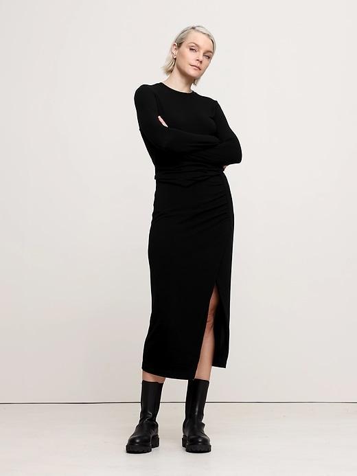 Luxe Wool-Blend Maxi Skirt Product Image