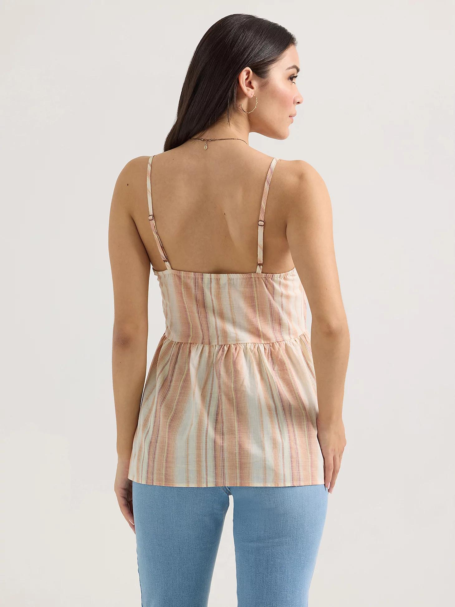Women's Wrangler Snap Front Peplum Tank | Women's TOPS | Wrangler® Product Image