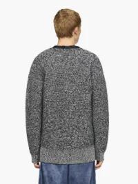 V-NECK LACE TRIM SWEATER in black | JW Anderson US  Product Image