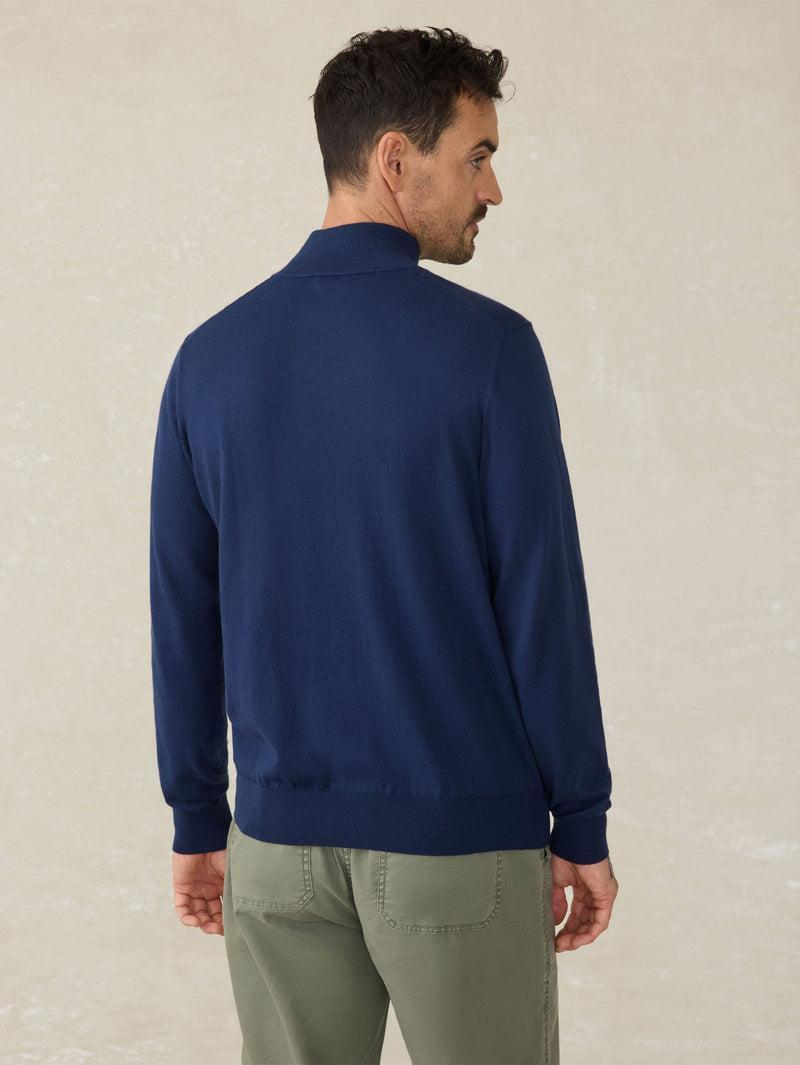 Movement™ Quarter Zip Sweater - Marine Navy Heather Product Image