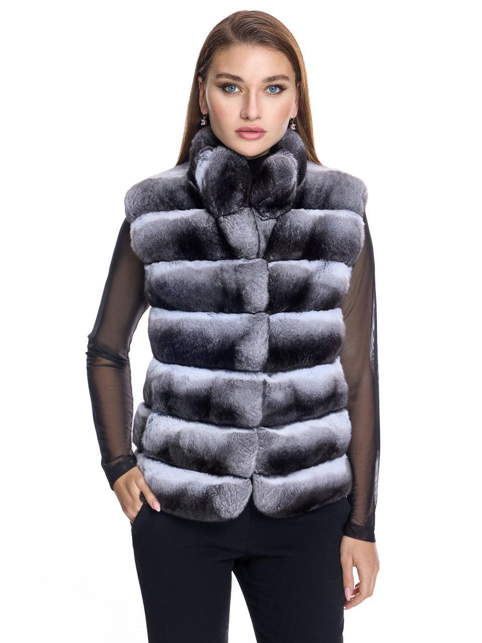 Cropped Chinchilla Vest Product Image