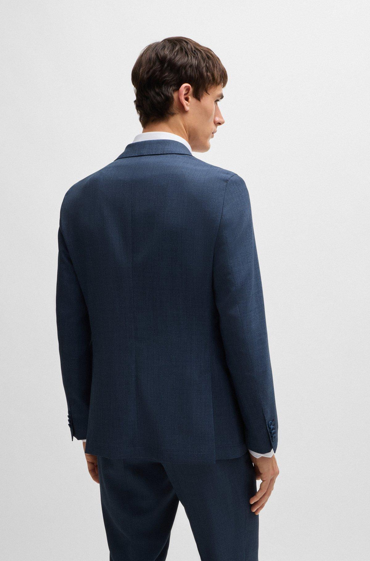 Slim-fit suit in micro-patterned performance-stretch wool Product Image