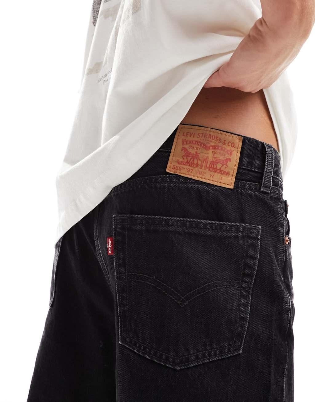 Levi's 565 '97 loose straight fit jeans in black Product Image