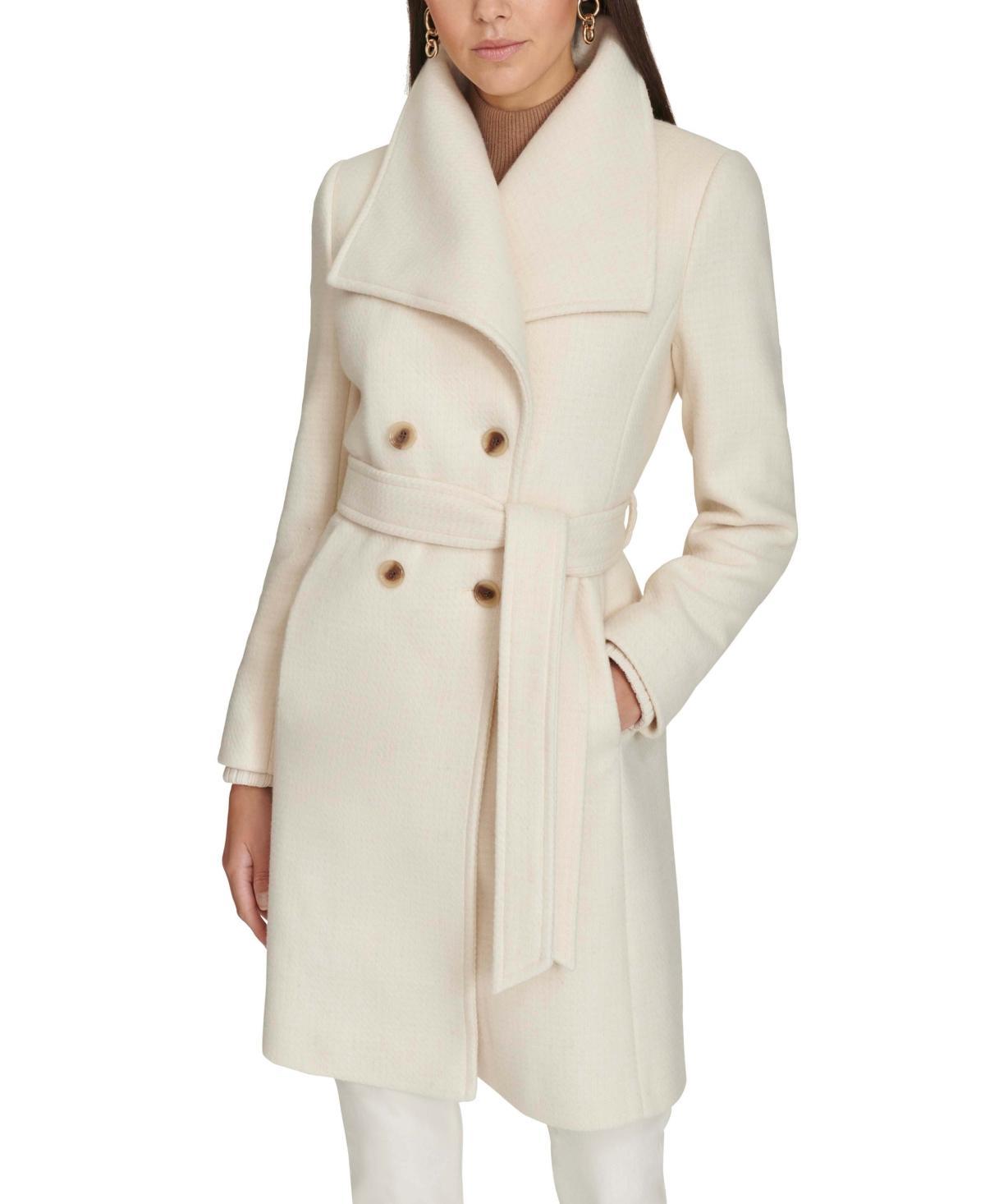 Calvin Klein Womens Double-Breasted Belted Coat Product Image