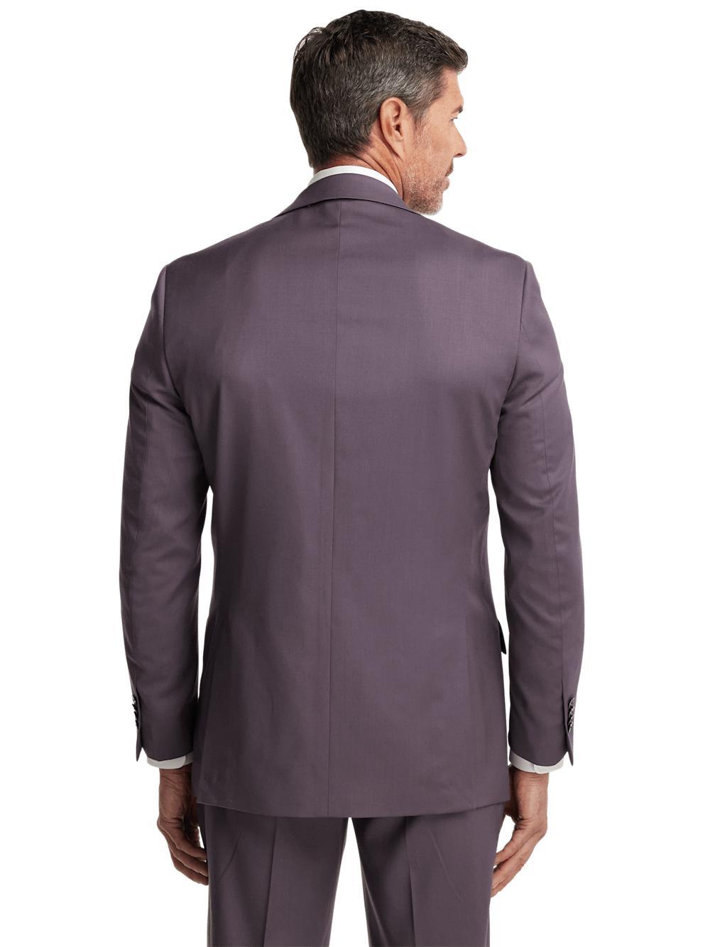 Wool Stretch Peak Lapel Suit - Slate Purple Product Image
