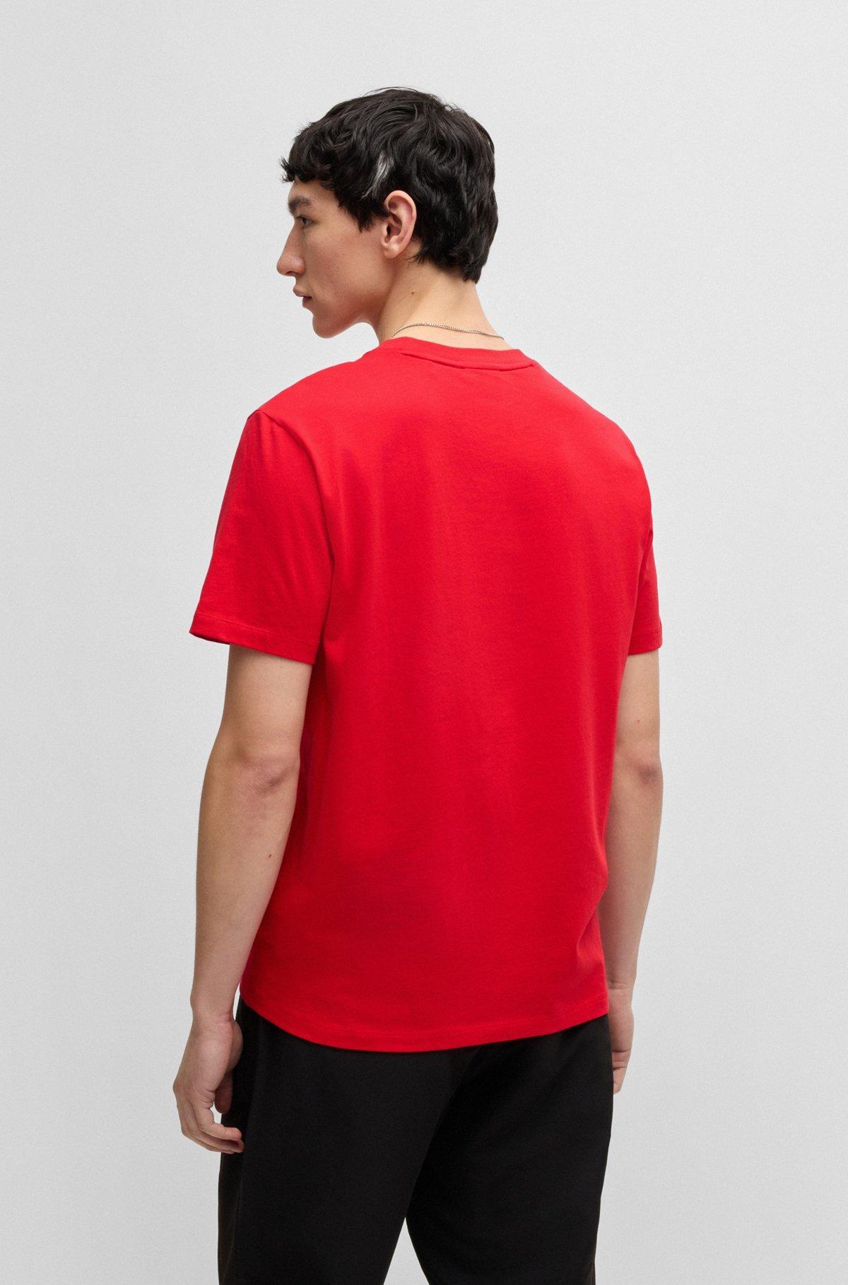 Cotton-jersey T-shirt with logo and animal graphic Product Image