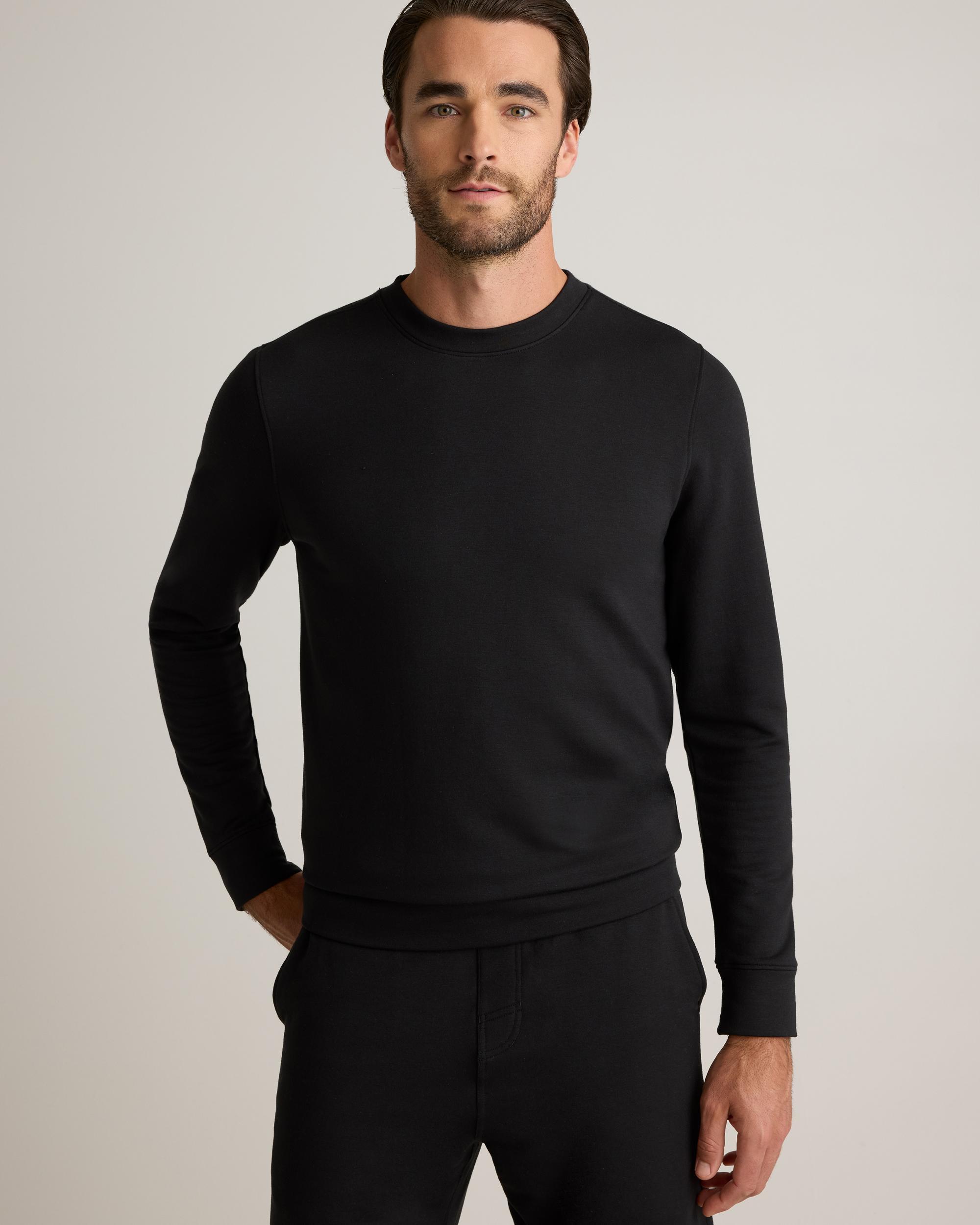 Quince | Men's Supersoft Fleece Crew Neck Alpaca Sweater Lenzing Modal Product Image