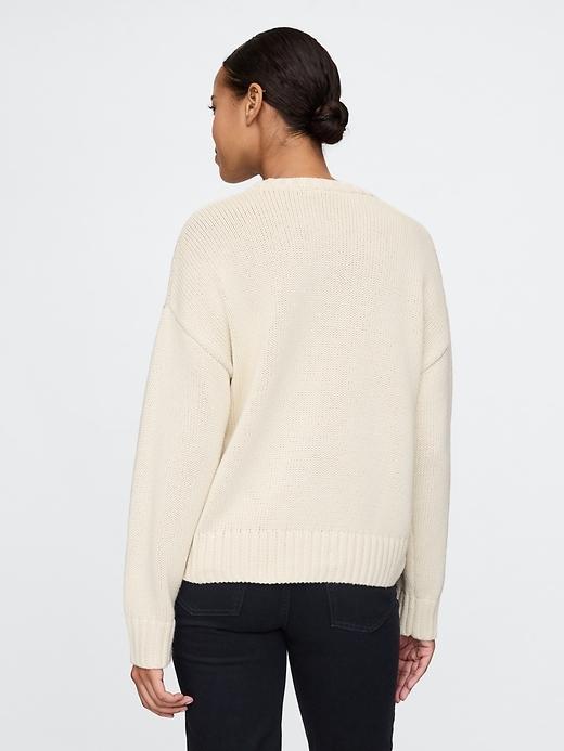 100% Cotton Relaxed Sweater Product Image