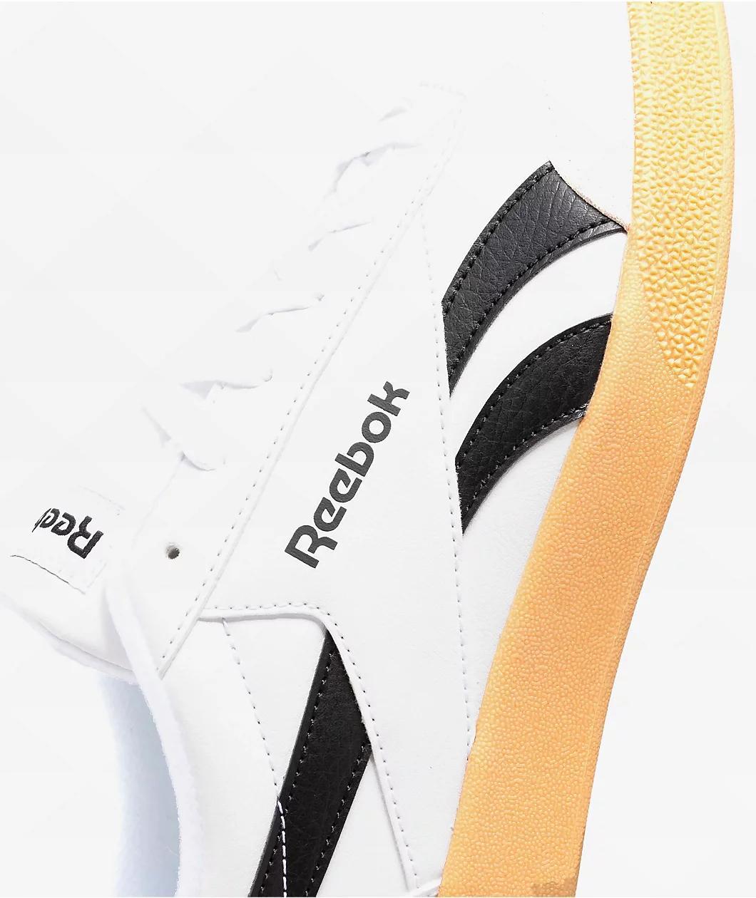Reebok Smash Edge White, Black & Gum Shoes Product Image