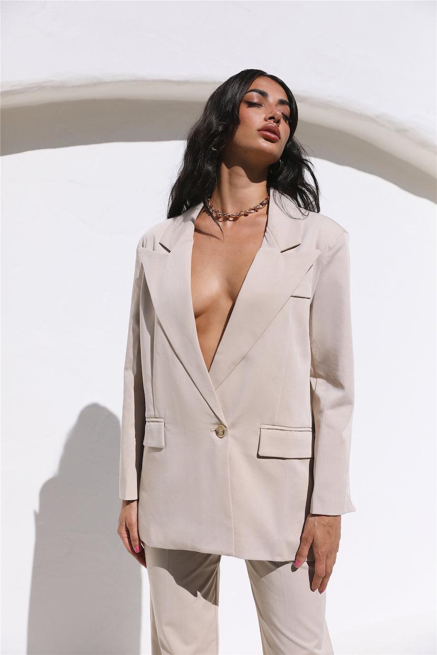 Twin Flame Pants Beige Product Image