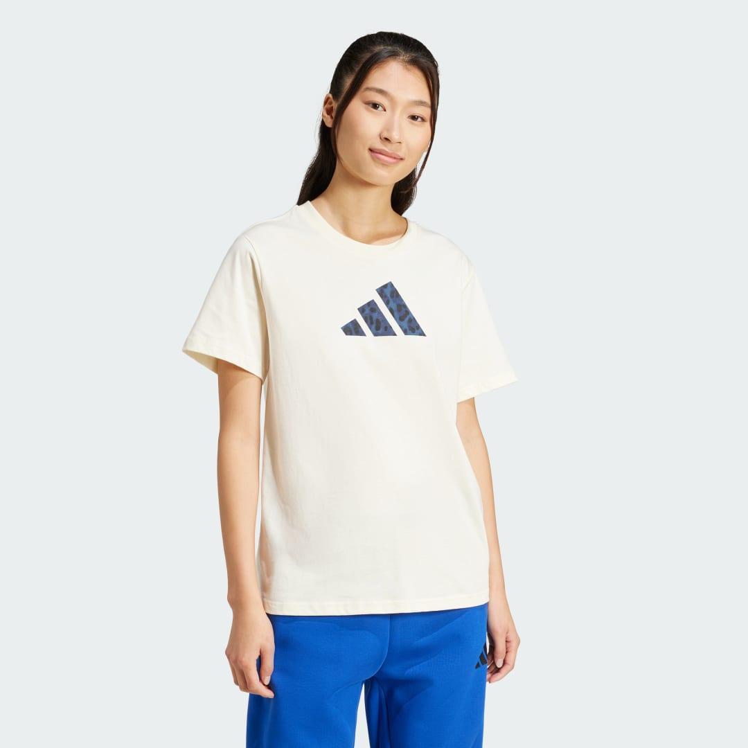 adidas Future Icons Graphic Tee Cream White L Womens Product Image