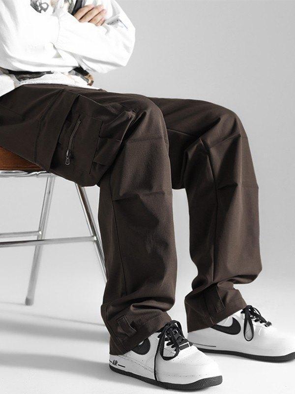 Men's Ruched Vintage Straight Cargo Pants Product Image