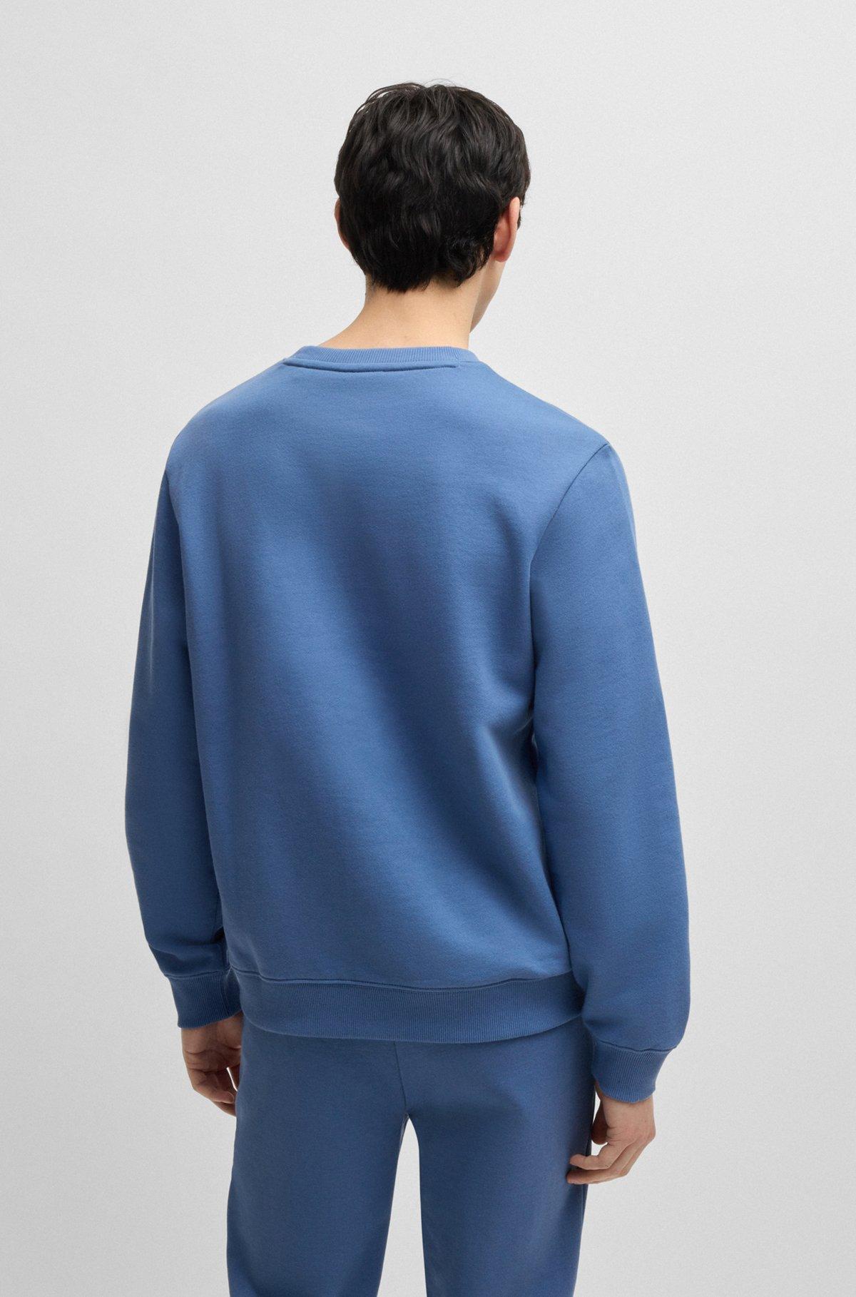 Relaxed-fit sweatshirt in cotton terry with sleeve logo Product Image