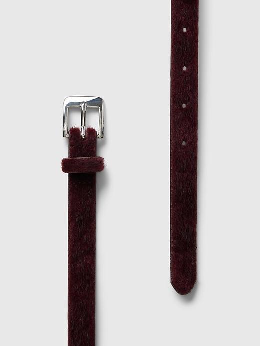Vegan Calf-Hair Skinny Belt Product Image
