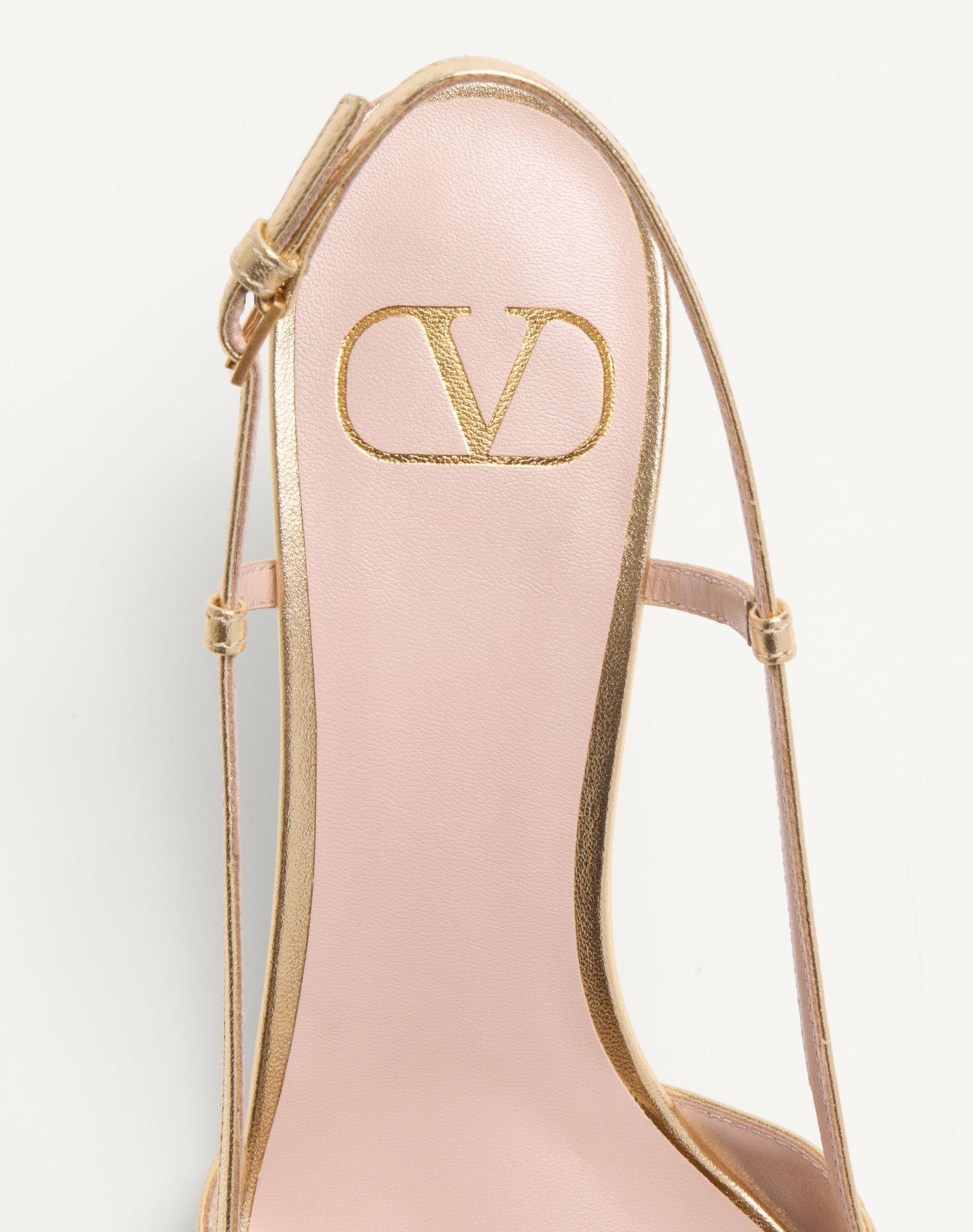 Vlogo Signature Slingback Pump In Laminated Nappa Leather 80Mm Product Image