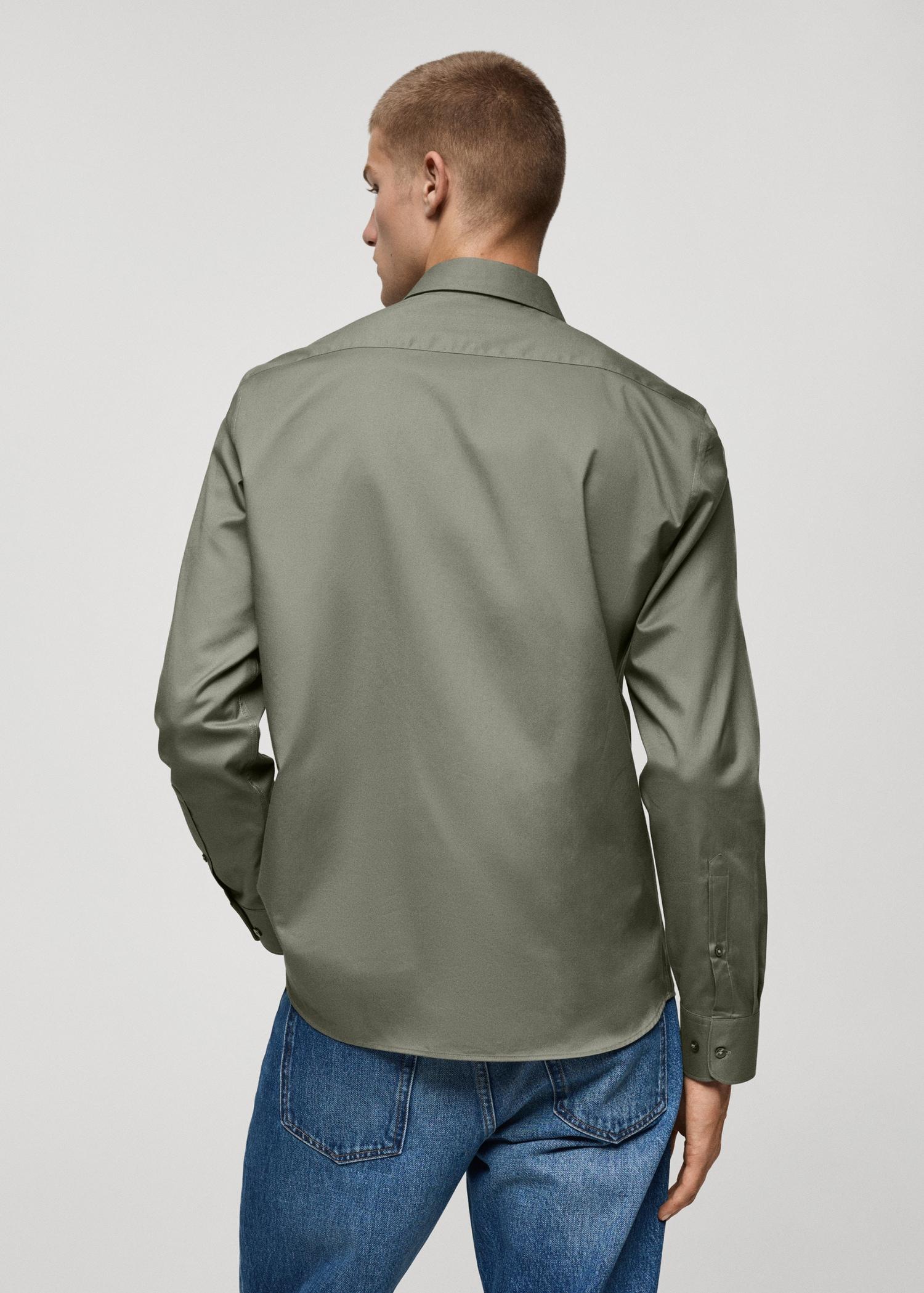 Regular-fit 100% cotton shirt - Men | MANGO USA Product Image