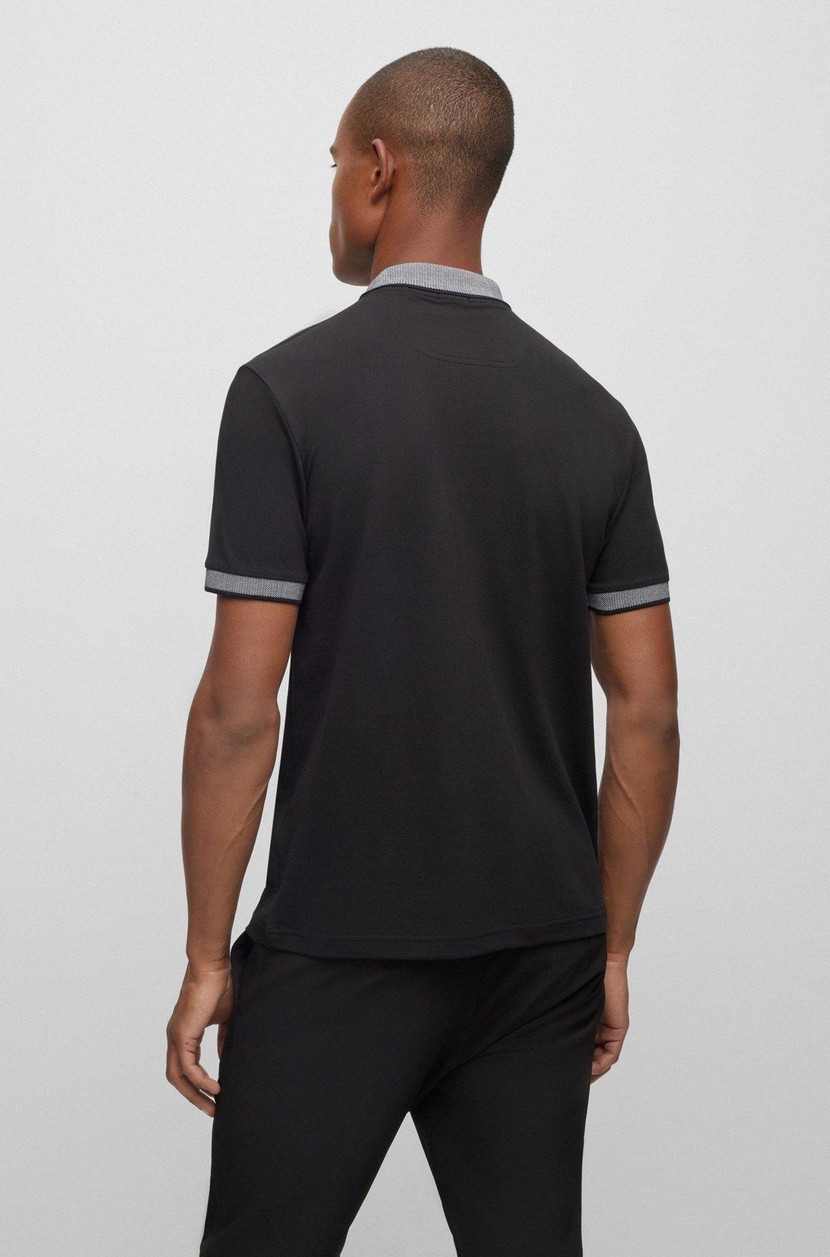 Slim-fit polo shirt with contrast logo Product Image