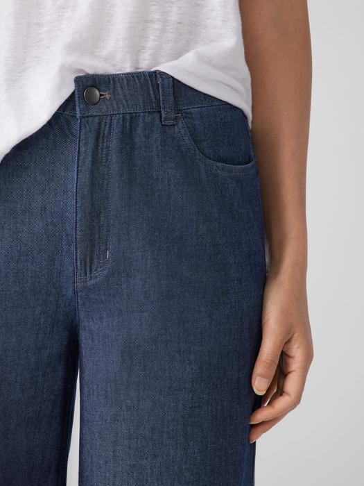 EILEEN FISHER Airy Organic Cotton Twill Wide Trouser Pantfemale Product Image