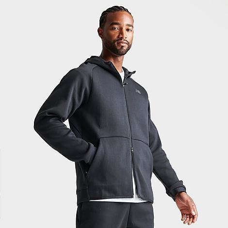 New Balance Mens Tech Fleece Full-Zip Hoodie - Black/Black Product Image
