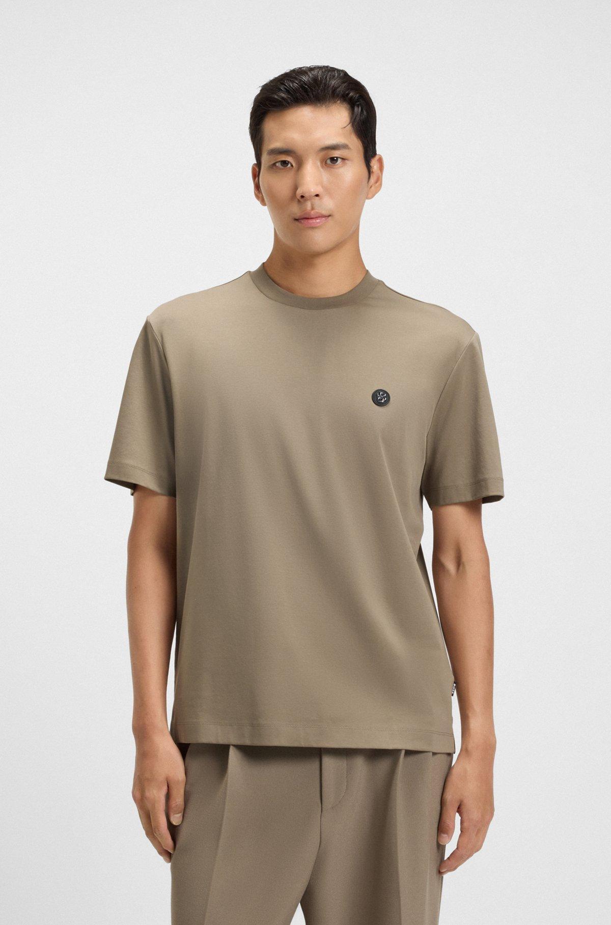 Regular-fit T-shirt in cotton with monogram print Product Image