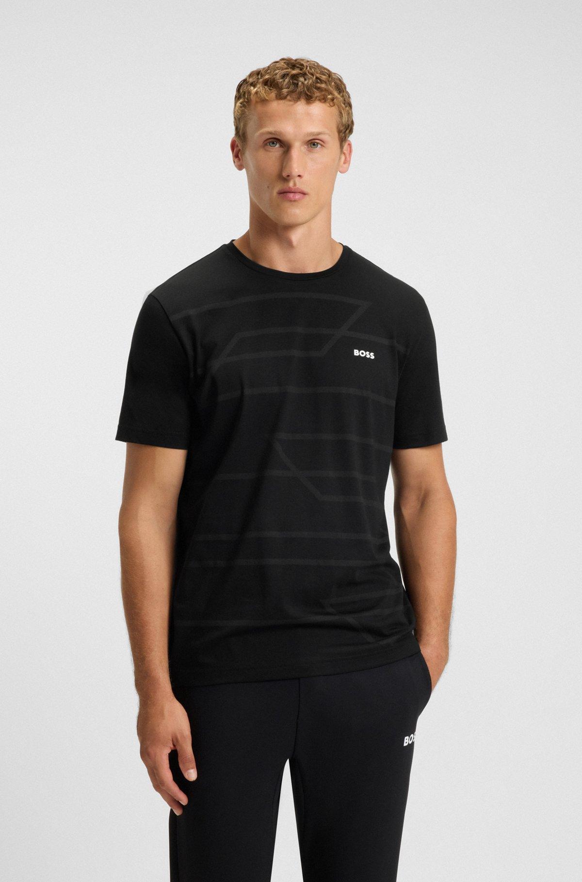Cotton jersey T-shirt with mixed-print logo Product Image