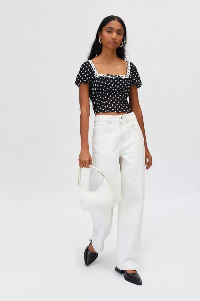 Kimchi Blue Apple Square Neck Cropped Blouse Womens at Urban Outfitters Product Image