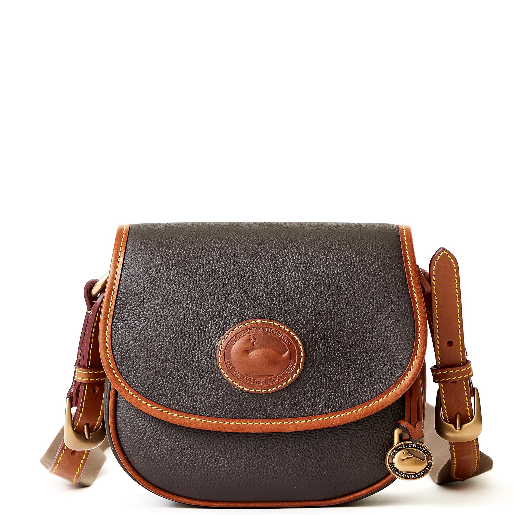 Dooney & Bourke Womens All Weather Leather 3.0 Saddle Crossbody 20 Bag in Vanilla Product Image