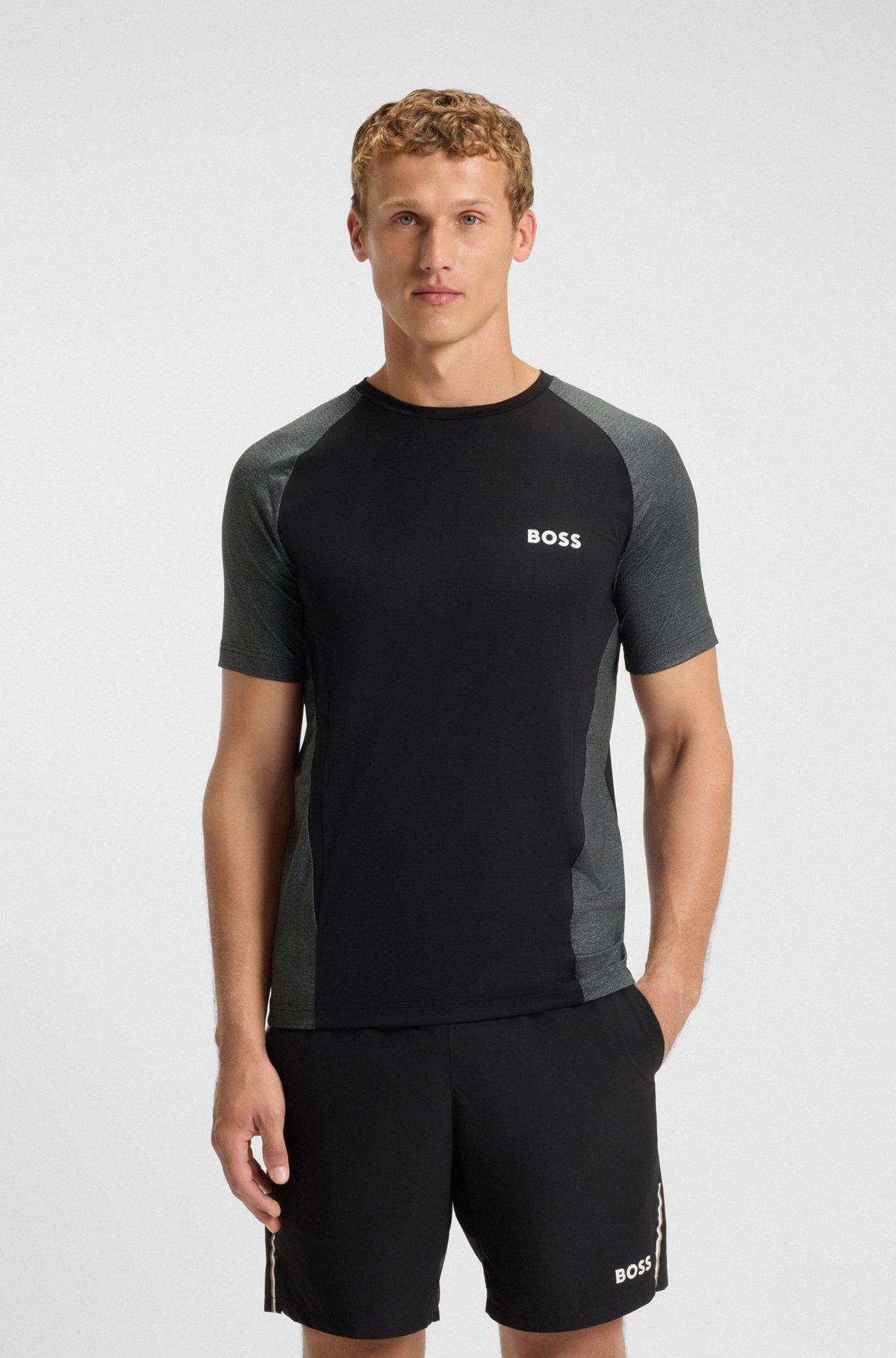 Cotton-silk T-shirt with double collar Product Image