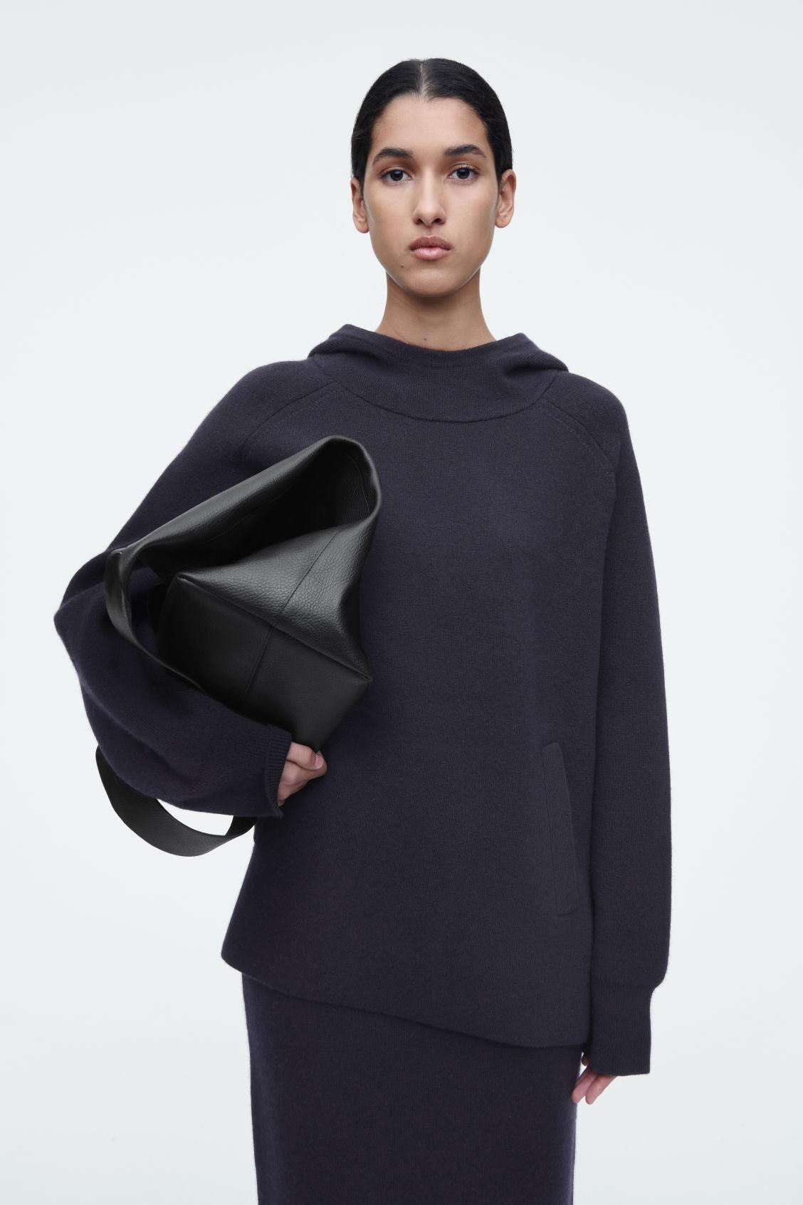 OVERSIZED DOUBLE-FACED WOOL HOODIE Product Image