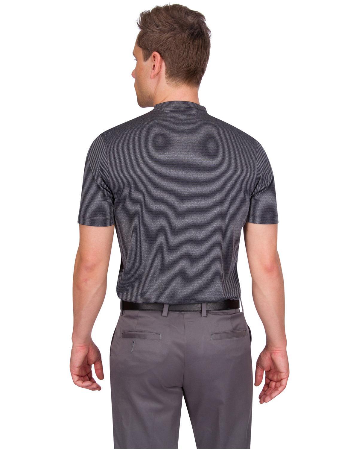 Three Sixty Six Men's Thin-Striped Collarless Golf Polos Product Image