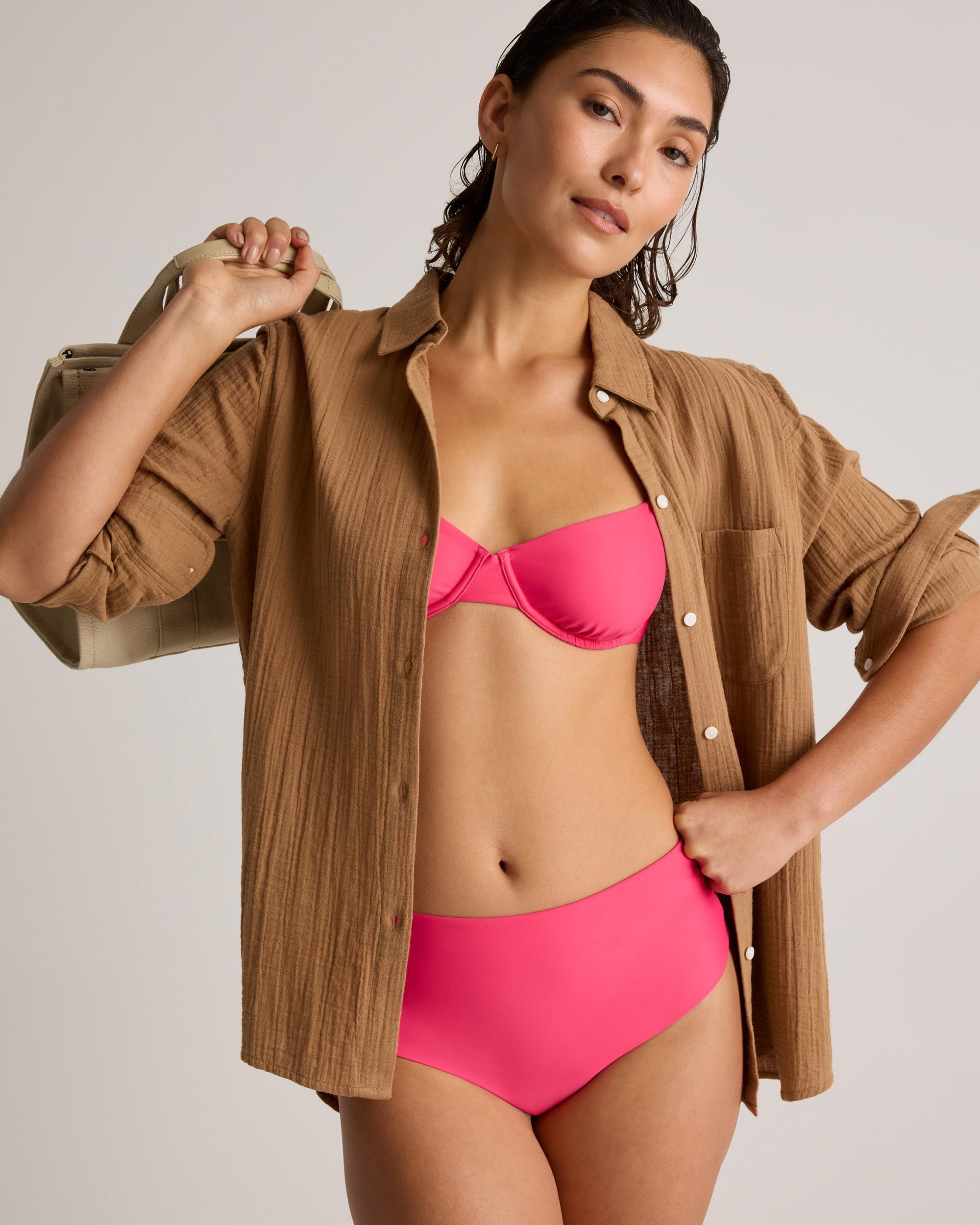Quince | Women's Italian Demi Bikini Top Size XS, 78% Recycled Polyamide, 22% Spandex Product Image
