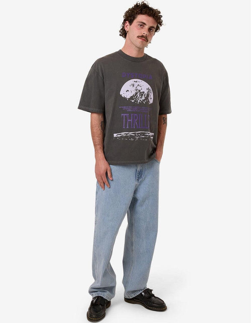 THRILLS Dystopia Mens Boxy Oversized Tee - BLACK Product Image