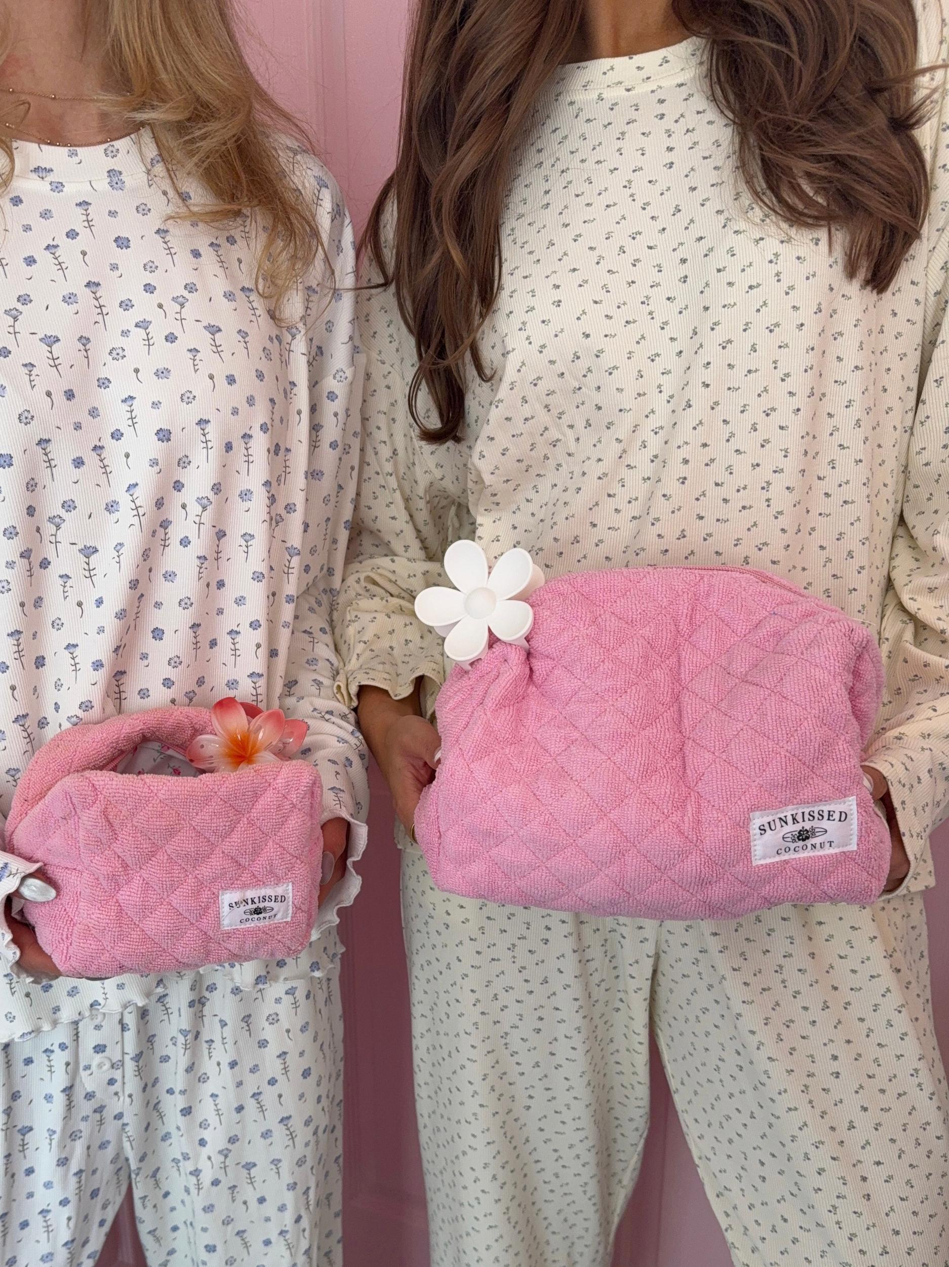 Pale Floral Long Sleeve Pajama Top Product Image