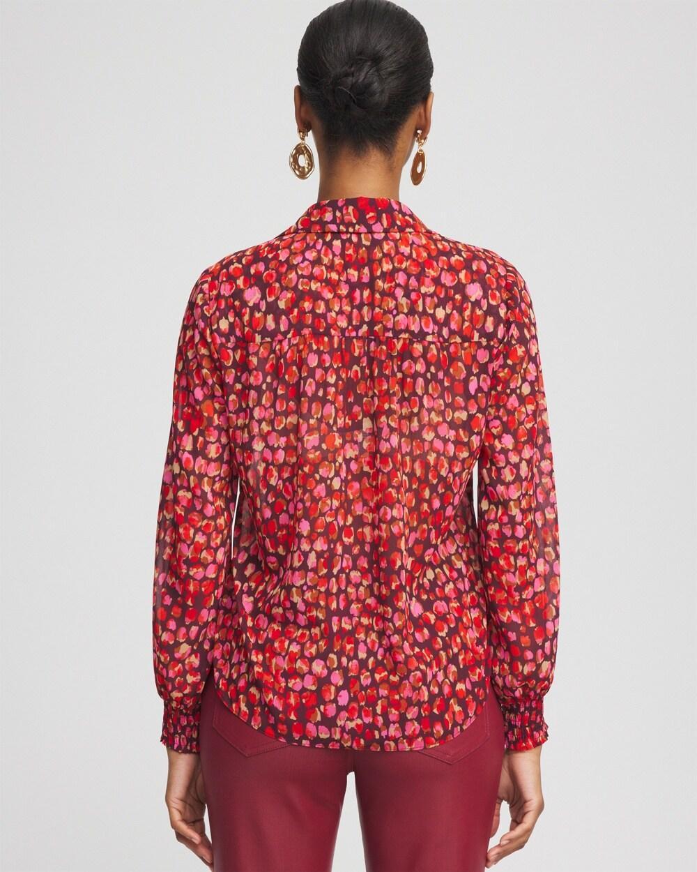 Chiffon Ruffle-Trim Blouse Product Image
