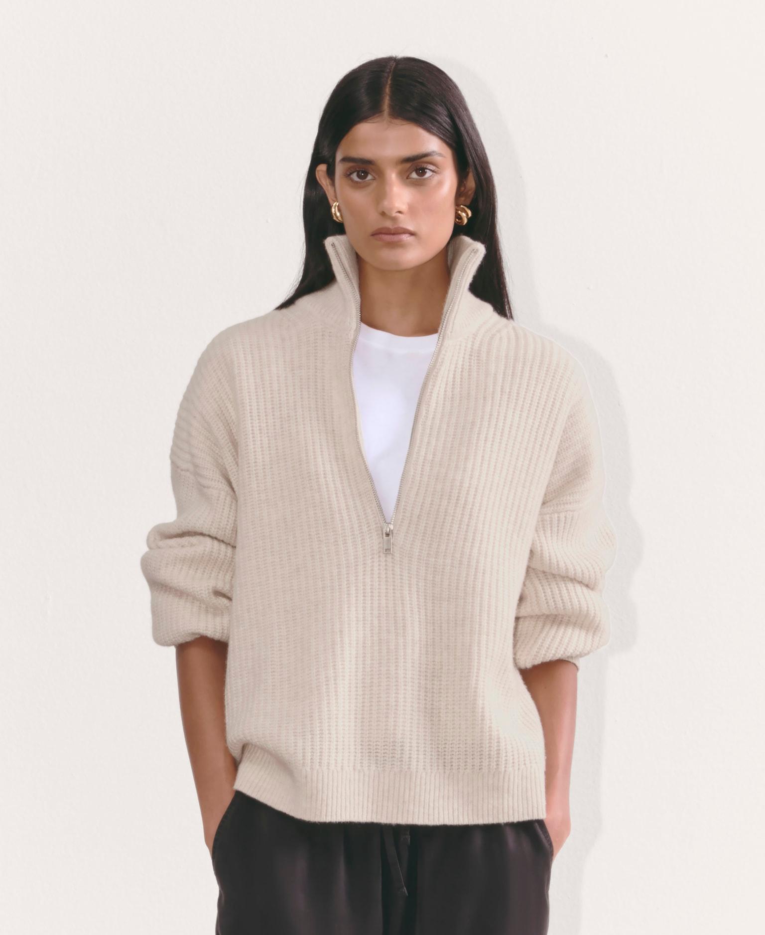 Womens Half-Zip Sweater in Luxe Merino by Everlane Product Image