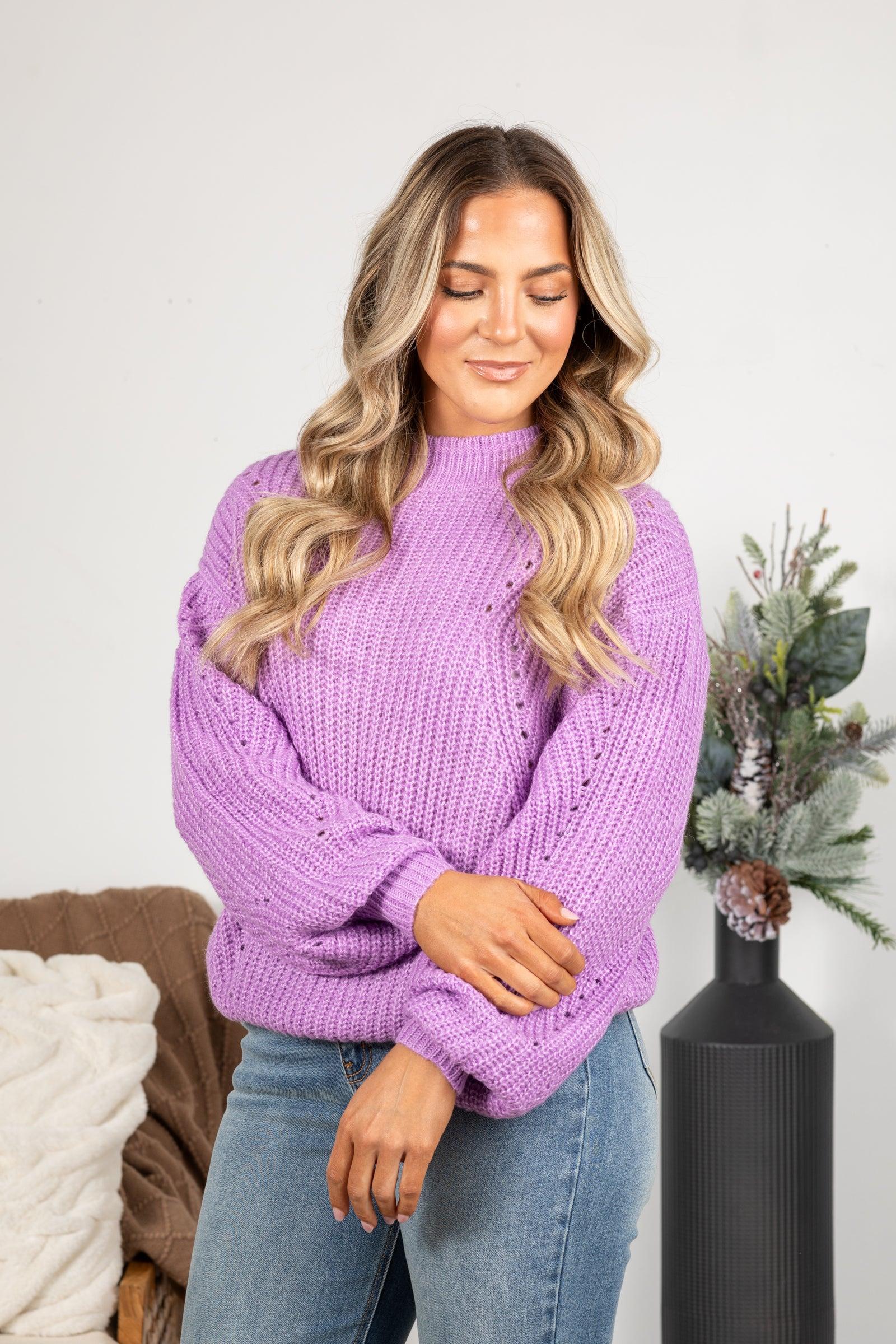 Orchid Soft Knit Sweater Product Image