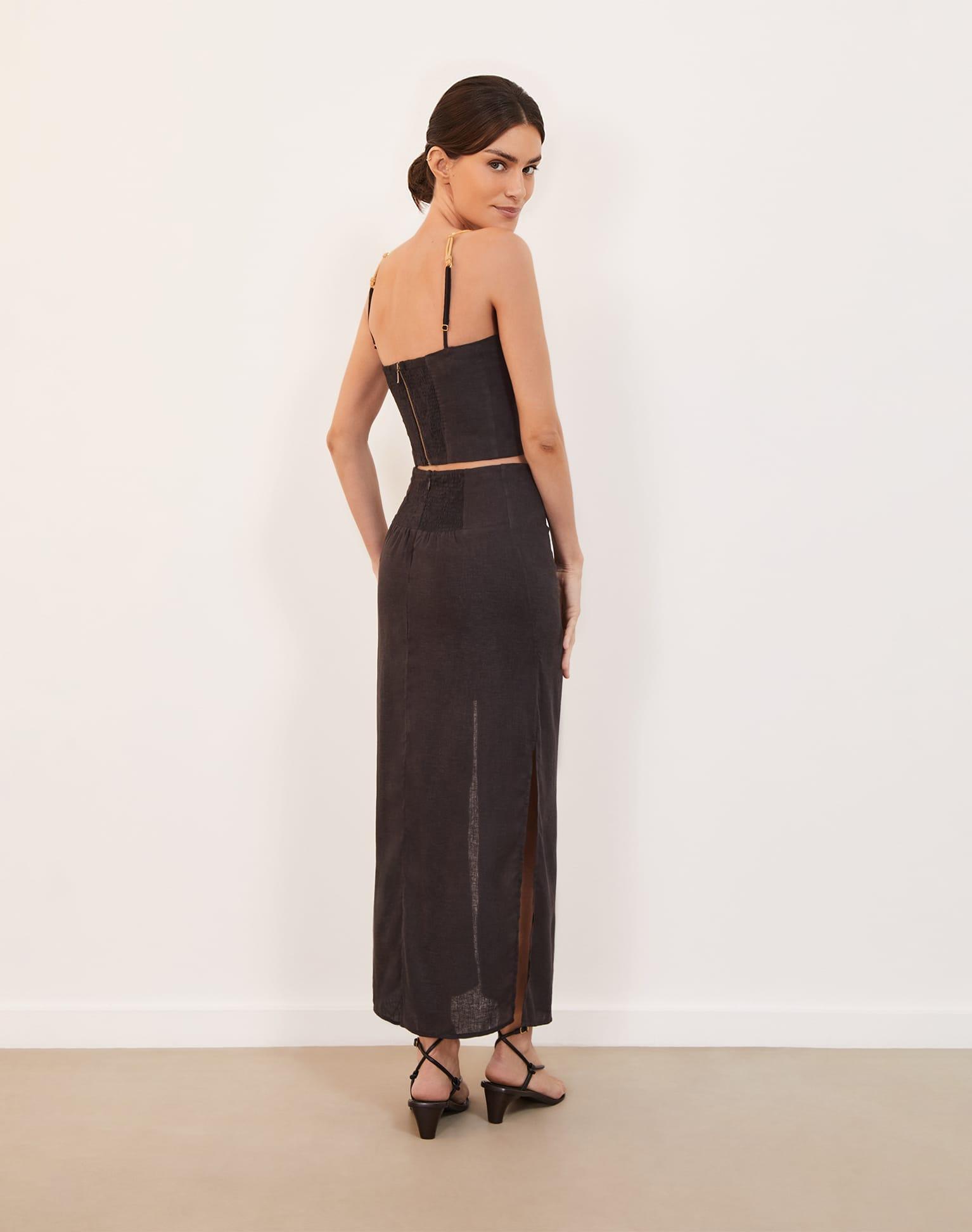 Sakura Detail Top - Black Product Image