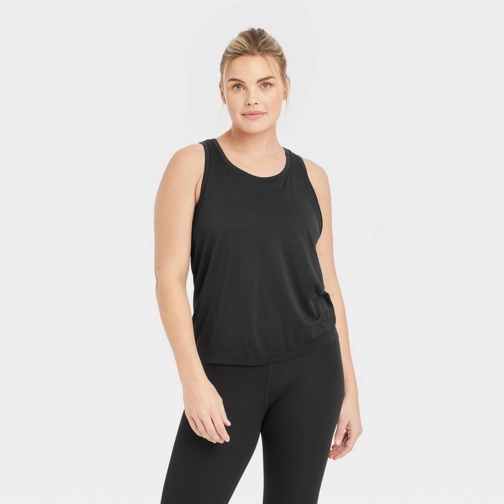 Womens Seamless Tank Top - All In Motion Black 3X Product Image