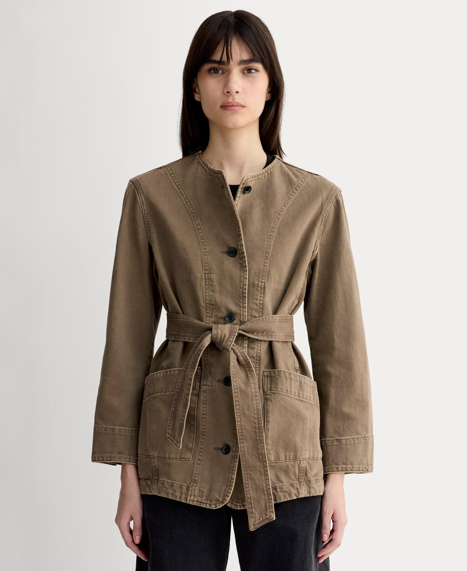 Womens Long Denim Barrel Jacket by Everlane Product Image