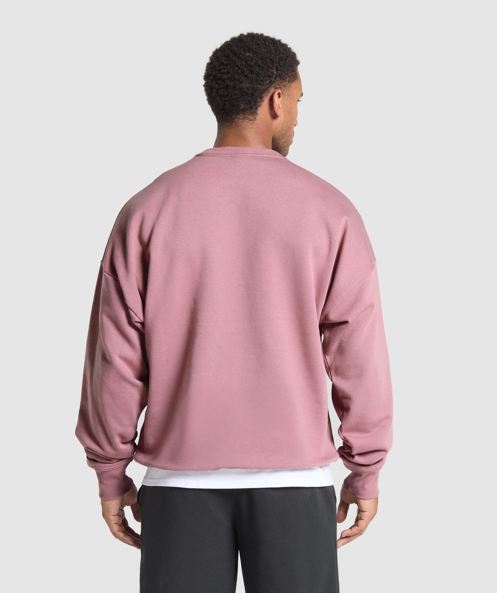 Gymshark Oversized Crest Crew - Calm Pink Male Product Image