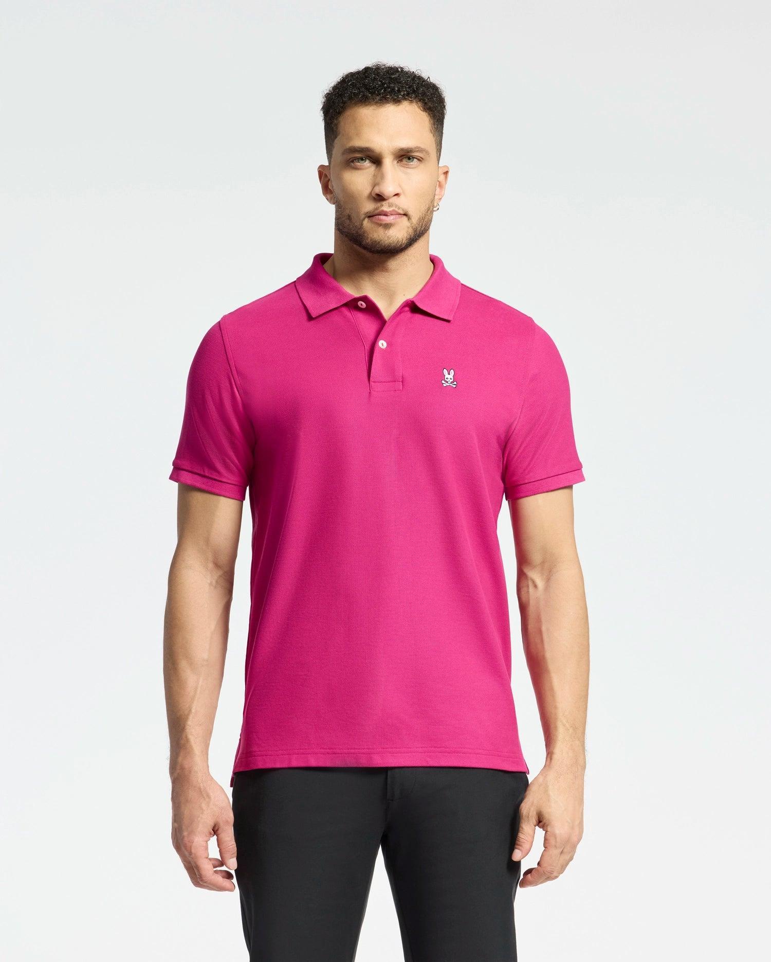 Men's Classic Pique Polo Shirt 653 WILD BERRY / XS Product Image