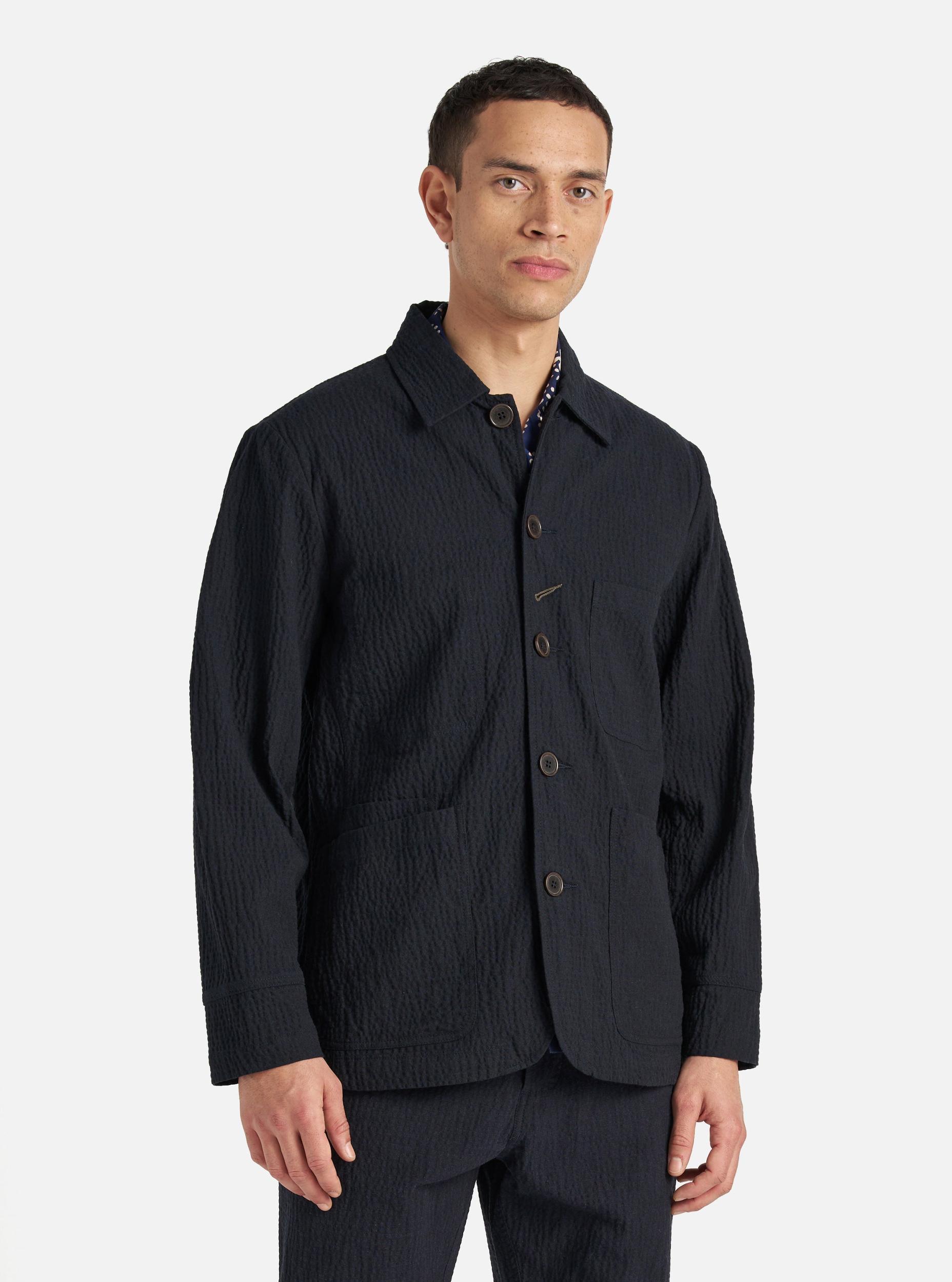 Dark Navy Ospina Cotton Original Bakers Jacket Product Image