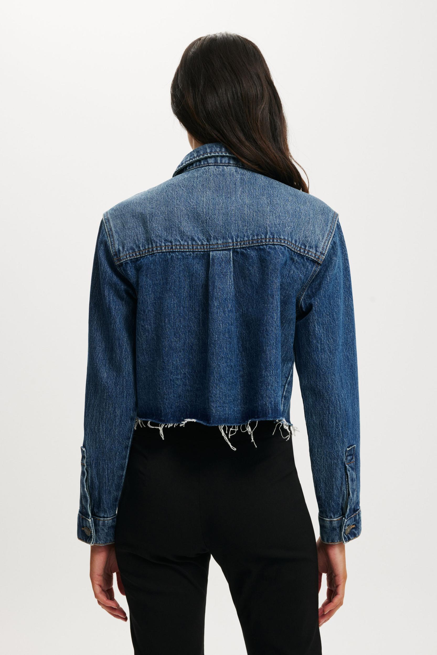 Rumi Denim Cropped Shirt Product Image