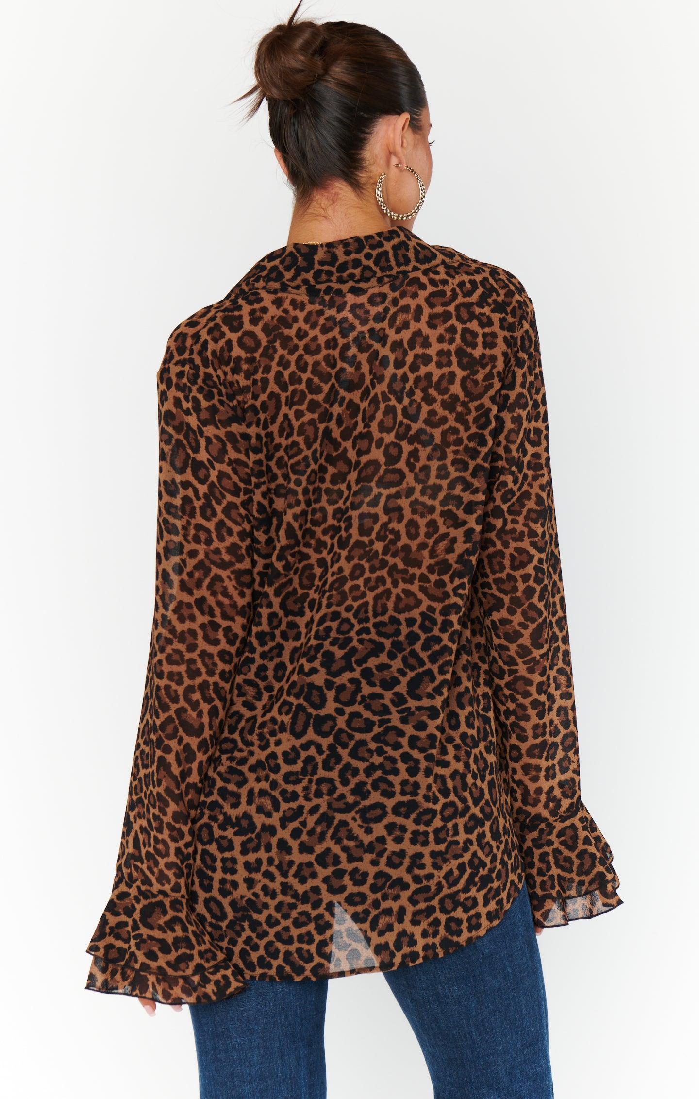 Carmela Top ~ Leopard Latte Product Image