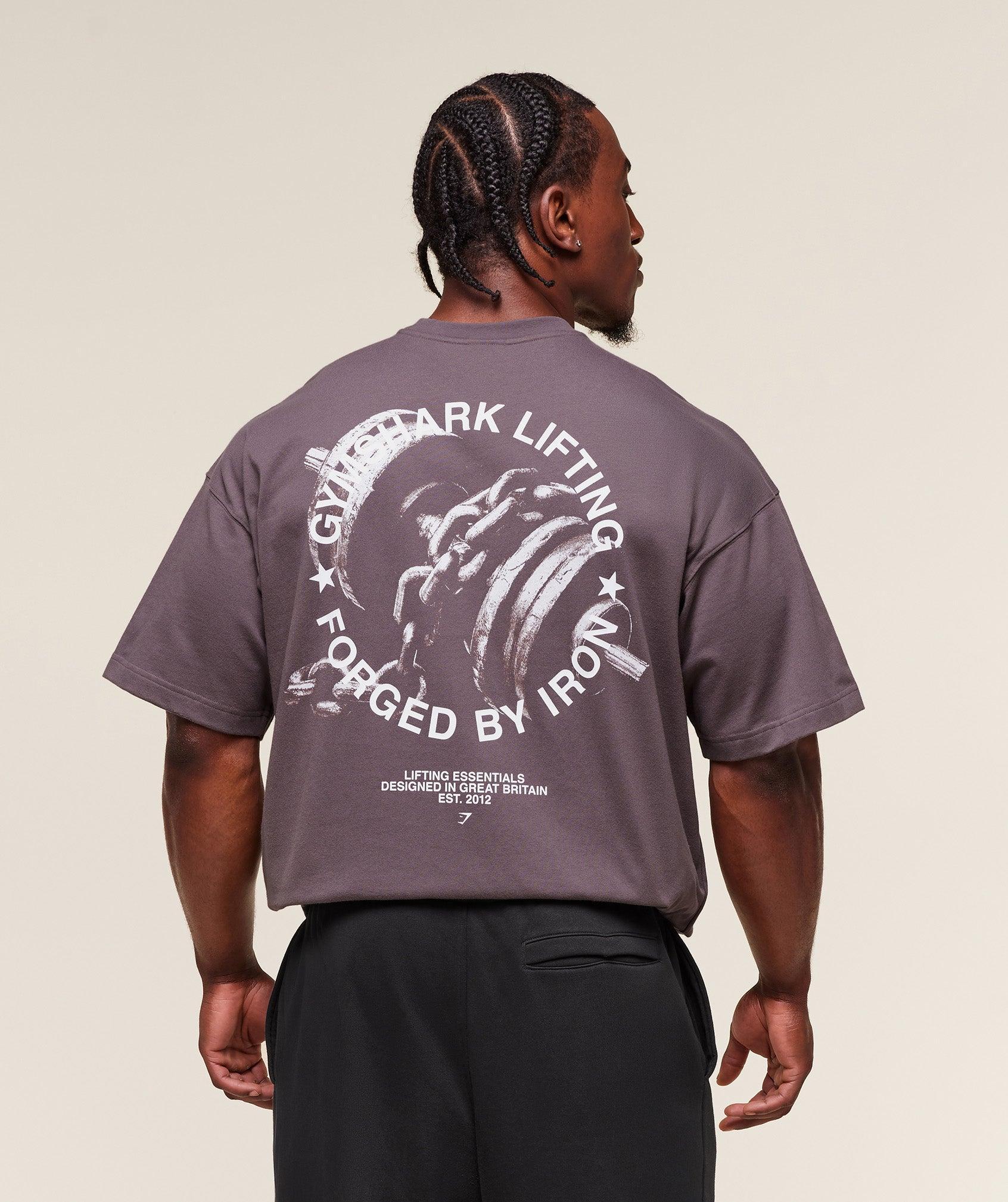 Gymshark Forged By Iron T-Shirt - Brushed Purple Male Product Image