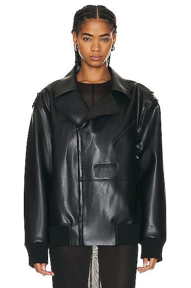Norma Kamali Oversized Moto Jacket Black. (also in ). Product Image